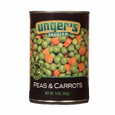 Unger's Sweet Peas & Diced Carrots 15 Oz 425GR