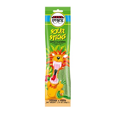 Paskesz Sour Sticks Apple Flavoured 50G