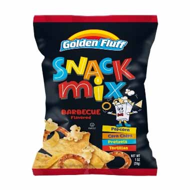 Golden Fluff BBQ Snack Mix 1 oz
