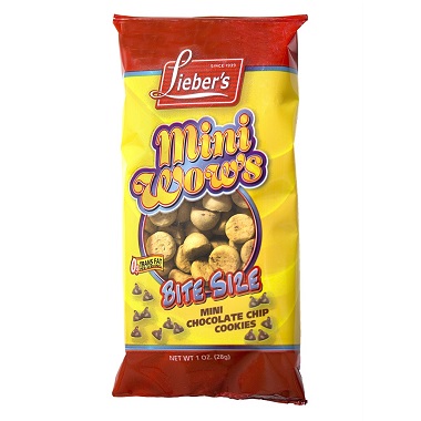 Liebers Mini Wow Choc Chip Cookies 1oz 28 gr