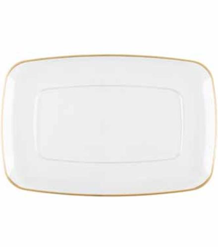 TRAY GOLD RIM CLEAR 7.5\