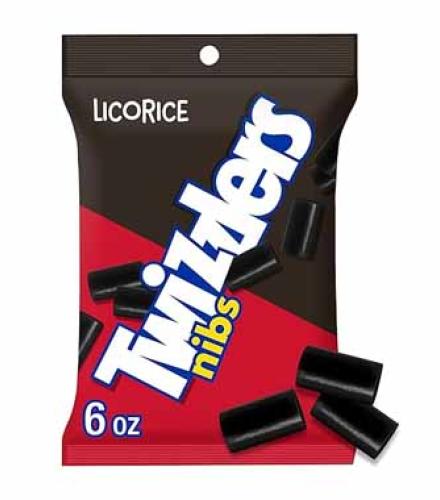 Twizzler Black Licorice Nibs 170 g Pack of 12