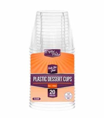 Crystal Touch Plastic Desert Cup 5oz Clear Crystal Touch x20