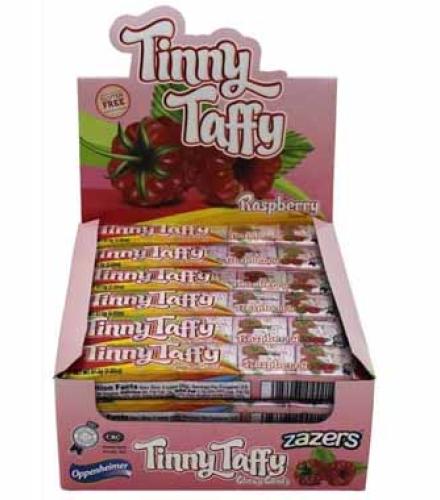 ZAZERS RASPBERRY TINNY TAFFY RASPBERRY 57G