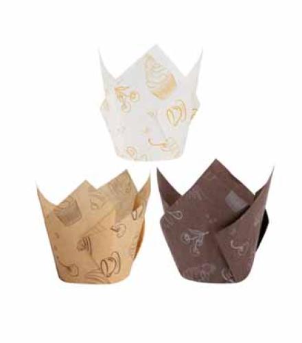 BAKING CUPS TULIP TEA