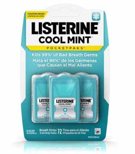 Listerine Pocket Paks, Cool Mint, 72 Zählen