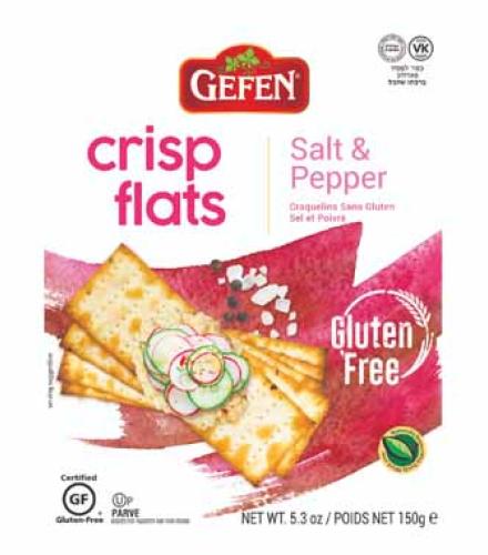 Gefen Crackers Flats Salt & Pepper 5.3Oz  