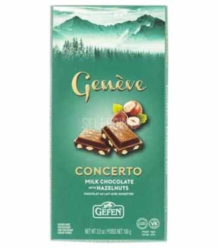 gefen Geneve - Chocolate Bar Milk Hazelnut Concerto 100g