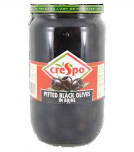 Crespo Pitted Black Olives in Brine 820g