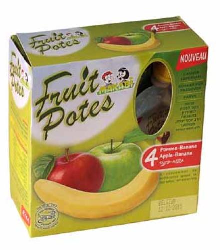 MAK. POUCHES APPLE BANANA X4