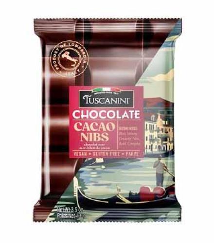 Tuscanini Chocolate Bar With Cocoa Nibs 3.5Oz