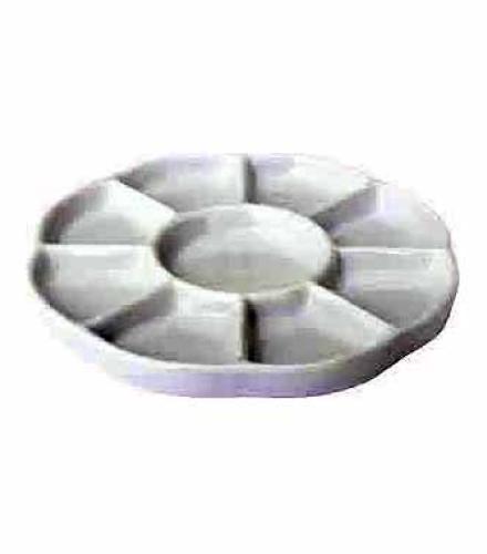 S/C WHITE 8 SECTION DISH