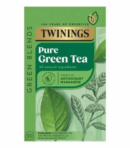 TWININGS Pure Green Tea - 20 Teabags 50g
