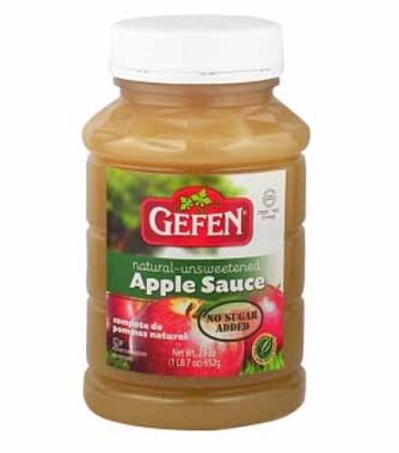 Apple Sauce - Gefen Natural Unsweetened  652G K/P