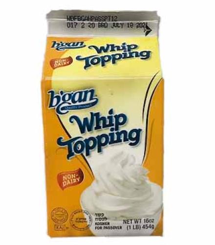 Pudding - Bgan Whip Topping 454g parve K/P