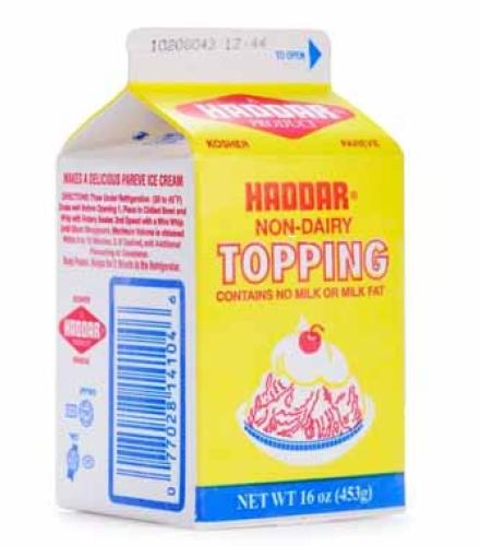 Topping - Haddar Topping Non-Dairy Topping (16 oz.) 453 g K/P