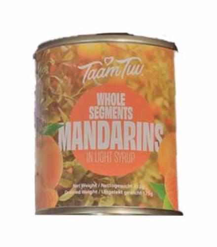 Light Syrup - WHOLE SEGMENTS MANDARINS IN LIGHT SYRUP TAAM TUV 175g K/P