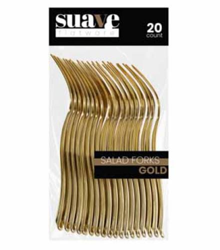 FORKS - Suave Flatware Gold Salad Forks (20 Count) K/P