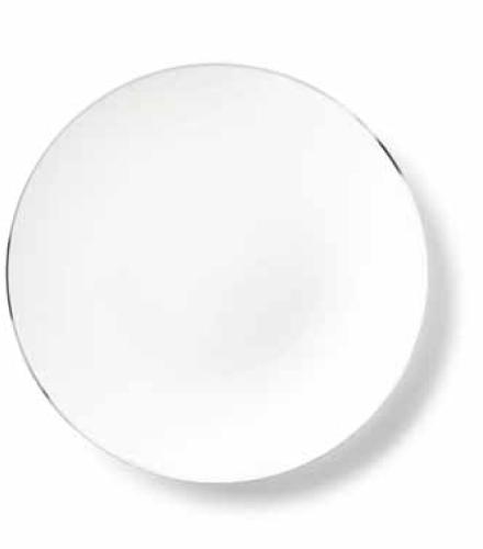 PLATES - Decor Classic Coll 10' Wh/Silver Plates 10pk K/P