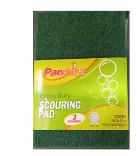  Scouring Pads - Scouring Pad green heavy Duty * 3 K/P