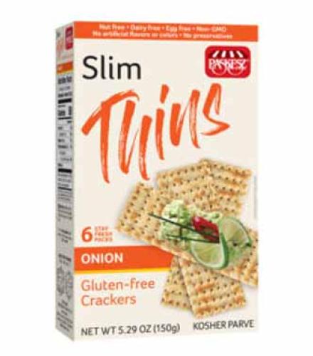 CRACKERS - SLIM THINS ONION PASKESZ G/F 150G K/P