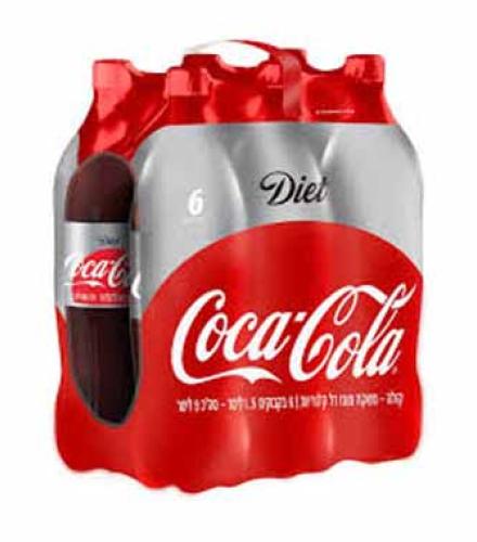 Coca Cola - 6pk Diet Coca Cola Soda Passover (Rabanut) 1.5L K/P
