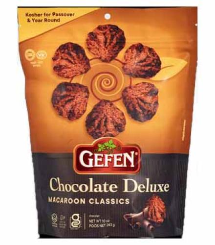 COOKIES - Macaroons Chocolate Deluxe Pouch 10 Oz Gefen K/P