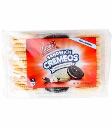 COOKIES - Lieber's Sandwich Cremeos Assorted Duplex 10 OZ 284G K/P