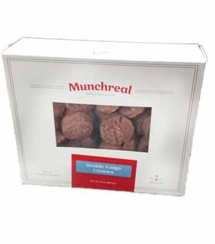 COOKIES - MUNCHREAL DOUBLE FUDGE COOKIES 10 OZ K/P