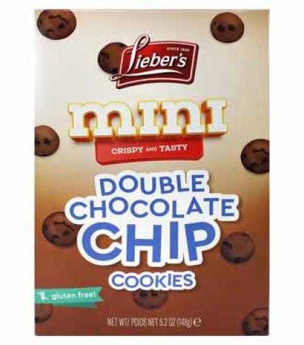 cookies - Lieber's Mini Double Chocolate Chip Cookies, 5.2oz k/p