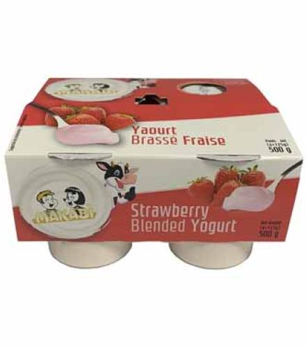 Yaourt - Yaourt brasse fraise – Makabi – 4 x 125g (500g) k/p