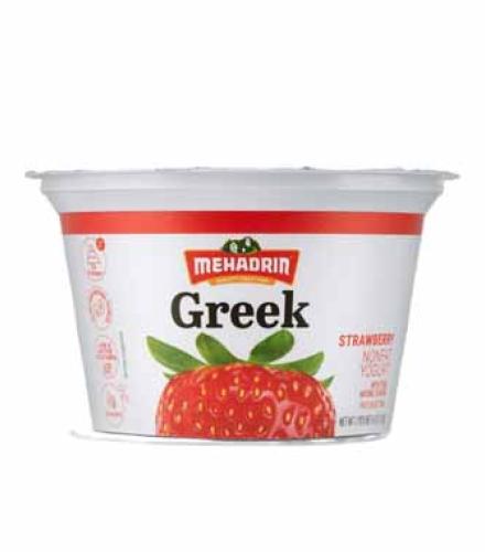 Yogurt - Mehadrin Greek Strawberry Nonfat Yogurt K/P