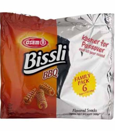Snacks - BISSLI Osem BBQ Bissli Family 6pk 28g K/P 