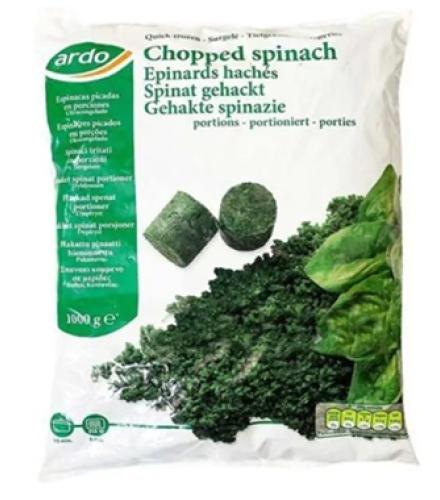 ARDO CHOPPED SPINACH 1KG