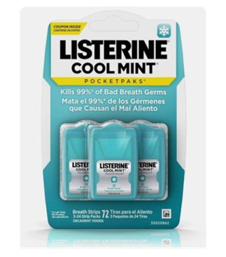 Listerine Pocket Paks, Cool Mint, 72 Zählen