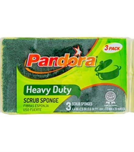 Scrub Sponge - Scouring Pad green heavy Duty * 3 K/P green Pandora