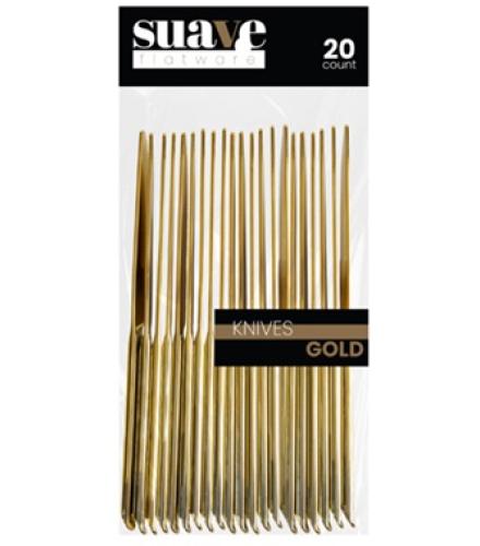 KNIVES - Suave Flatware Gold Knives (20 Count) K/P