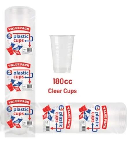 PLASTIC CUPS 180CC