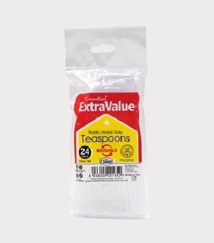 E/V CLEAR TEA SPOONS X24