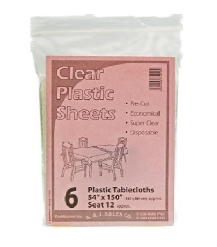 TABLECLOTH CLEAR 54 X 150