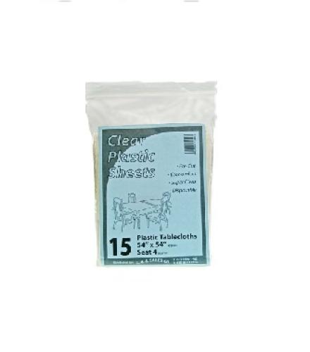 TABLECLOTH CLEAR 54 X 54