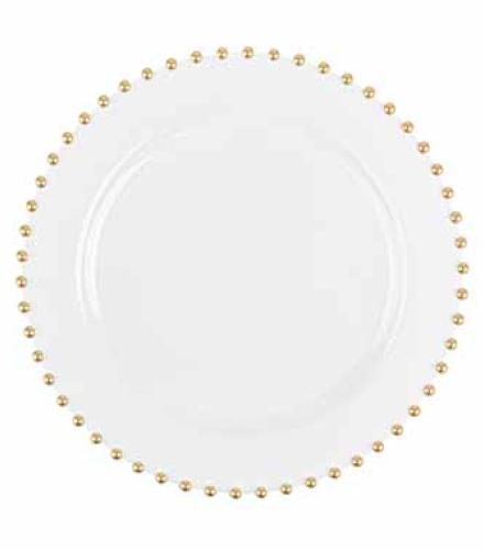 Beaded Collection White/Gold 10