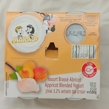 MAKABI APRICOT YOGURT X4 500GR