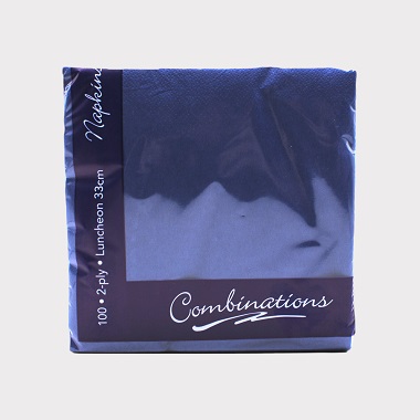 Combinations Napkin 330mm x 330mm Navy Blue (100 Pack)