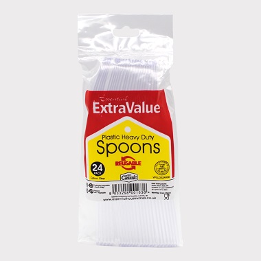 E/V CLEAR SPOONS X24