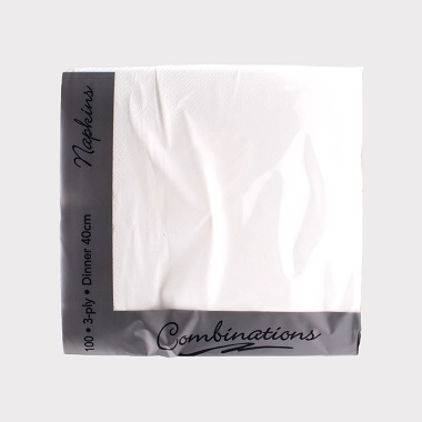 COM. WHITE NAPKINS 40X40