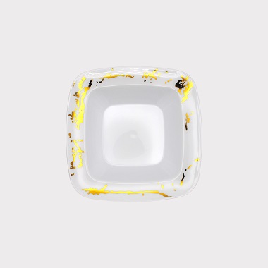 CARARRA SQ. GOLD 5OZ BOWL