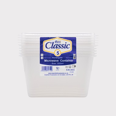 MICROWAVE container 1500ML X 5
