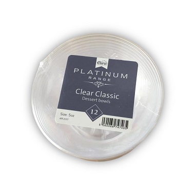 PLATINUM CLEAR BOWLS 5OZ