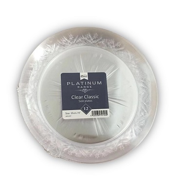 PLATINUM CLEAR 6INCH 12 PLATES